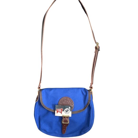 Duluth Pack Royal Blue Canvas Crossbody Bag With Leather Strap & Accents - Picture 4 of 8